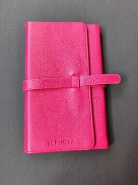 3/$30💜Sephora Bright Pink Travel Brush/Makeup Case
